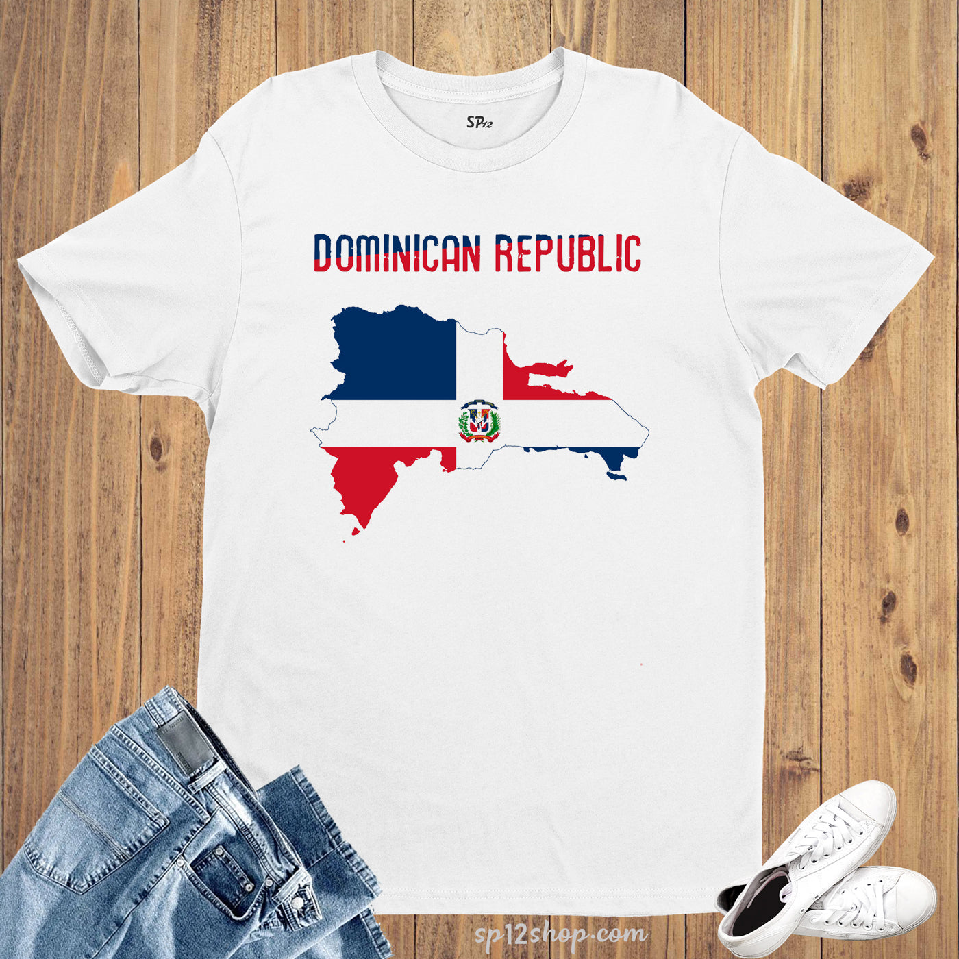 Dominican Republic Flag T Shirt Olympics FIFA World Cup Country Flag Tee Shirt