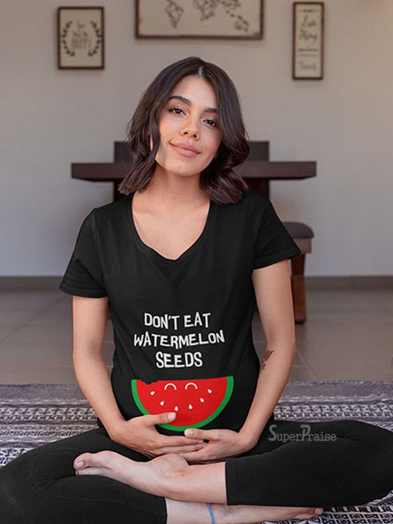 Don't Eat Watermelon Seeds t-shirt - pregnancy announcement shirt