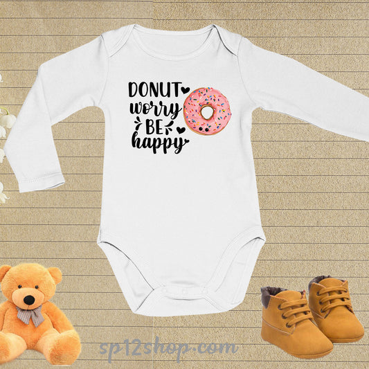 Donut Worry Be Happy Baby Bodysuit