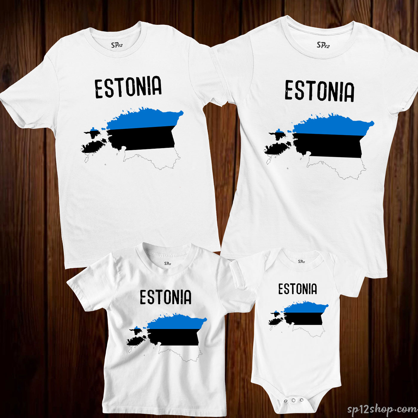 Estonia Flag T Shirt Olympics FIFA World Cup Country Flag Tee Shirt