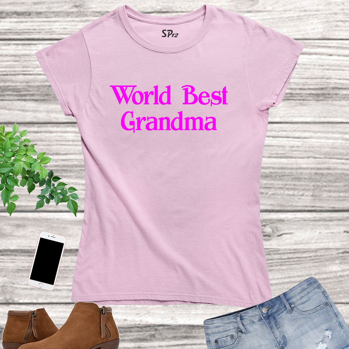 Family Women Grandma T Shirt World Best Grand Mother Slogan