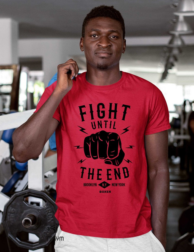 Fight Until The End Boxer T Shirt