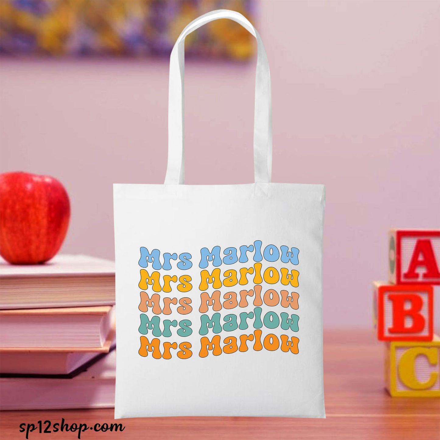 Teacher Appreciation Custom  Librarian Thank You Gifts Shopping Tote Bag