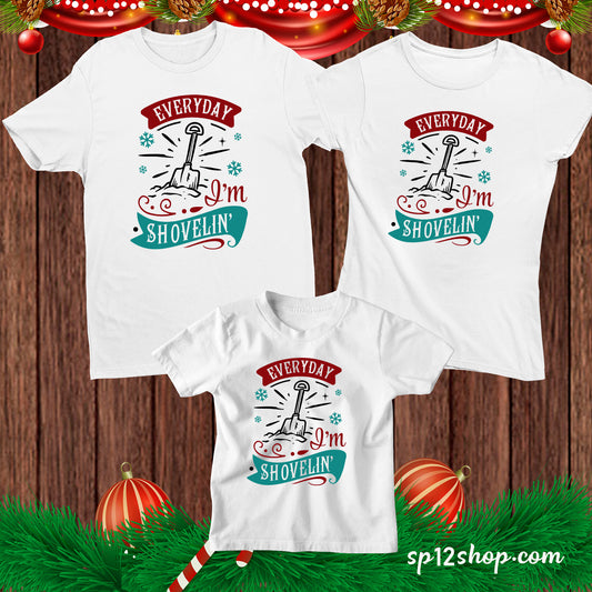 Secret Santa Everyday I'm Shovelin Christmas T shirt 