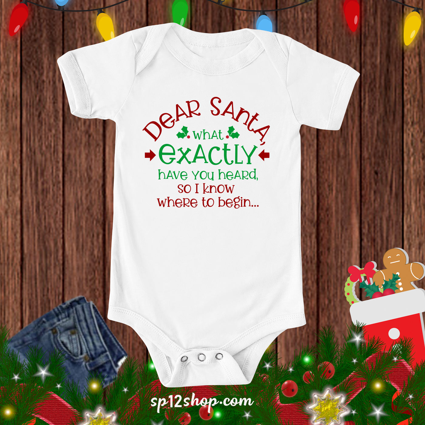 Funny Santa Gift Christian T Shirt Family Bodysuit