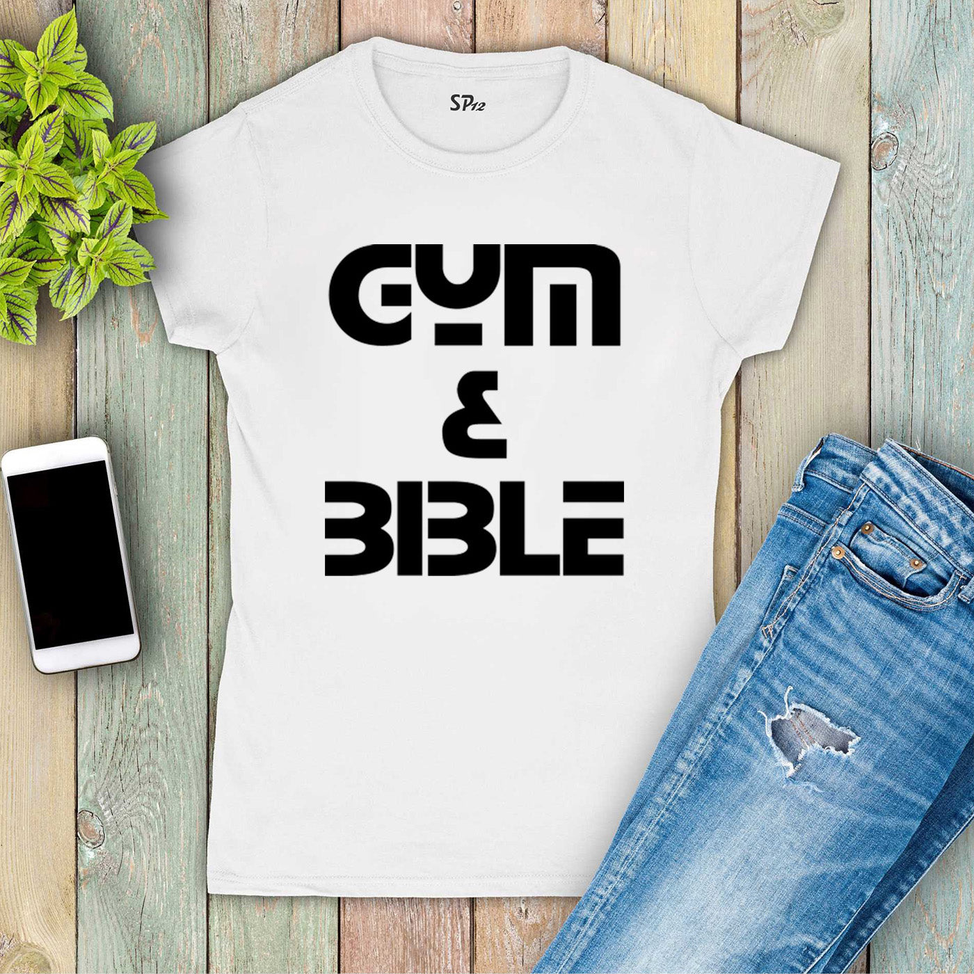 Gym and Bible Fitness Women T Shirt