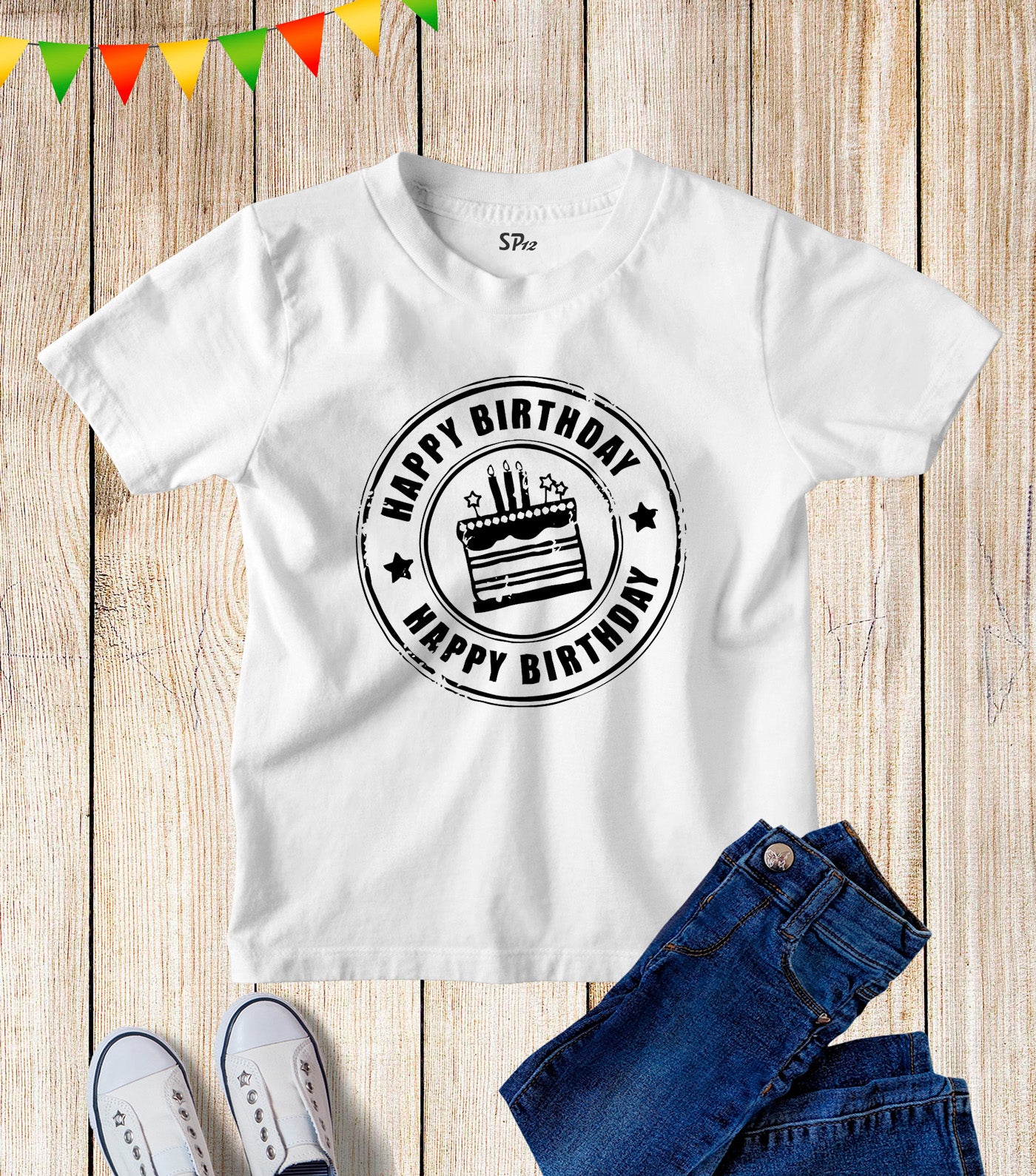 Happy Birthday Cake Kids T Shirt