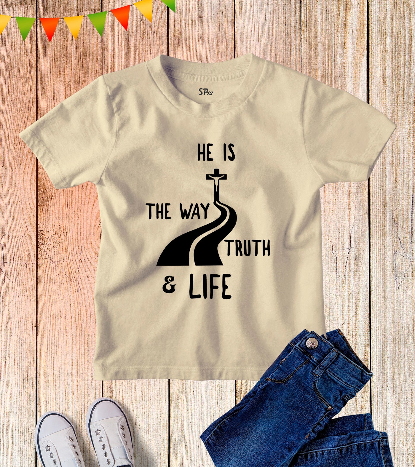 Kids Jesus The Way Truth Life Christian T Shirt