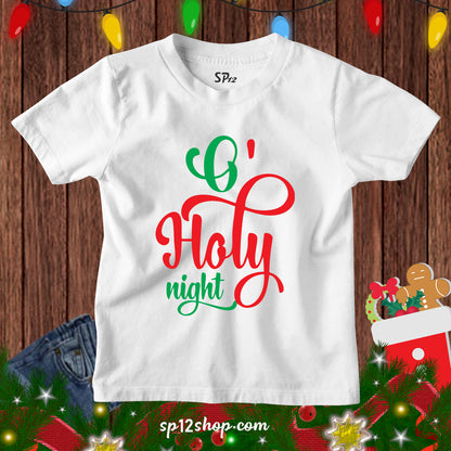 Holy Night Funny Christmas Kids Gift T-Shirt tee