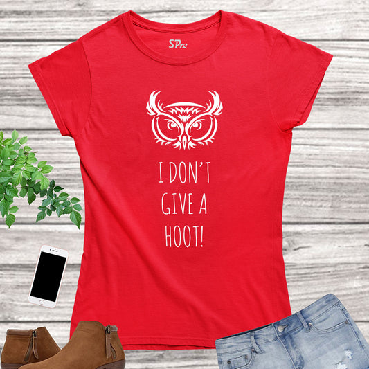 Hoot Owl Graphic Slogan Women T Shirt