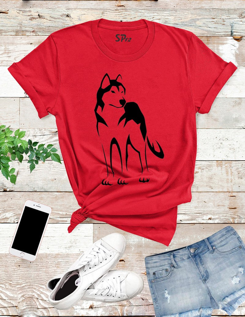 Husky Dog T Shirt