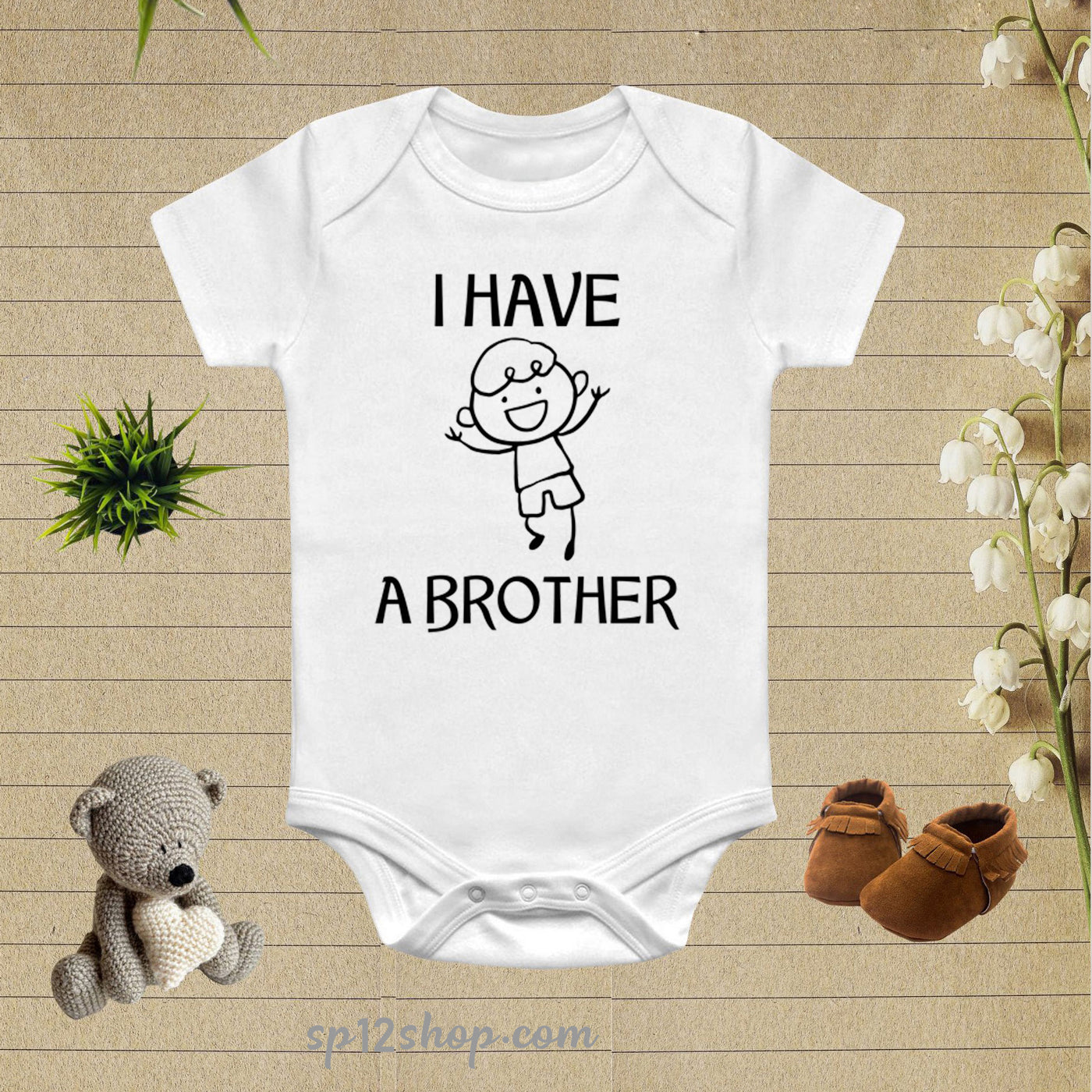 I Have A Brother Funny Baby Bodysuit Onesie