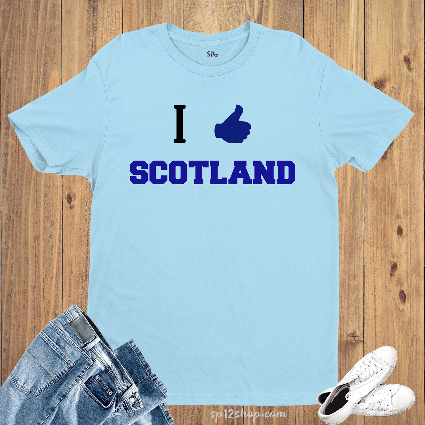 I Thumb Up Scotland Love Like Support Scottish Patriotic T Shirt