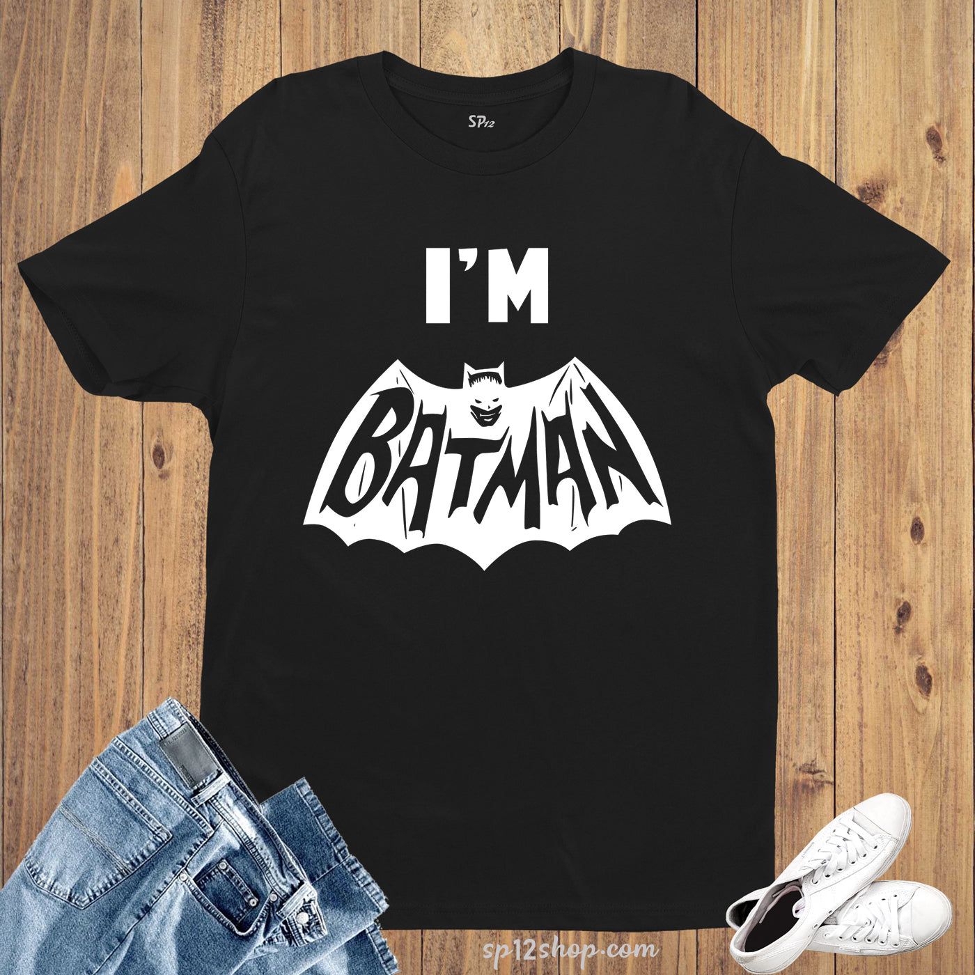 I\'m Batman Shop Dark Knight Child Shirt Super – SP12 Comics Hero Slogan T