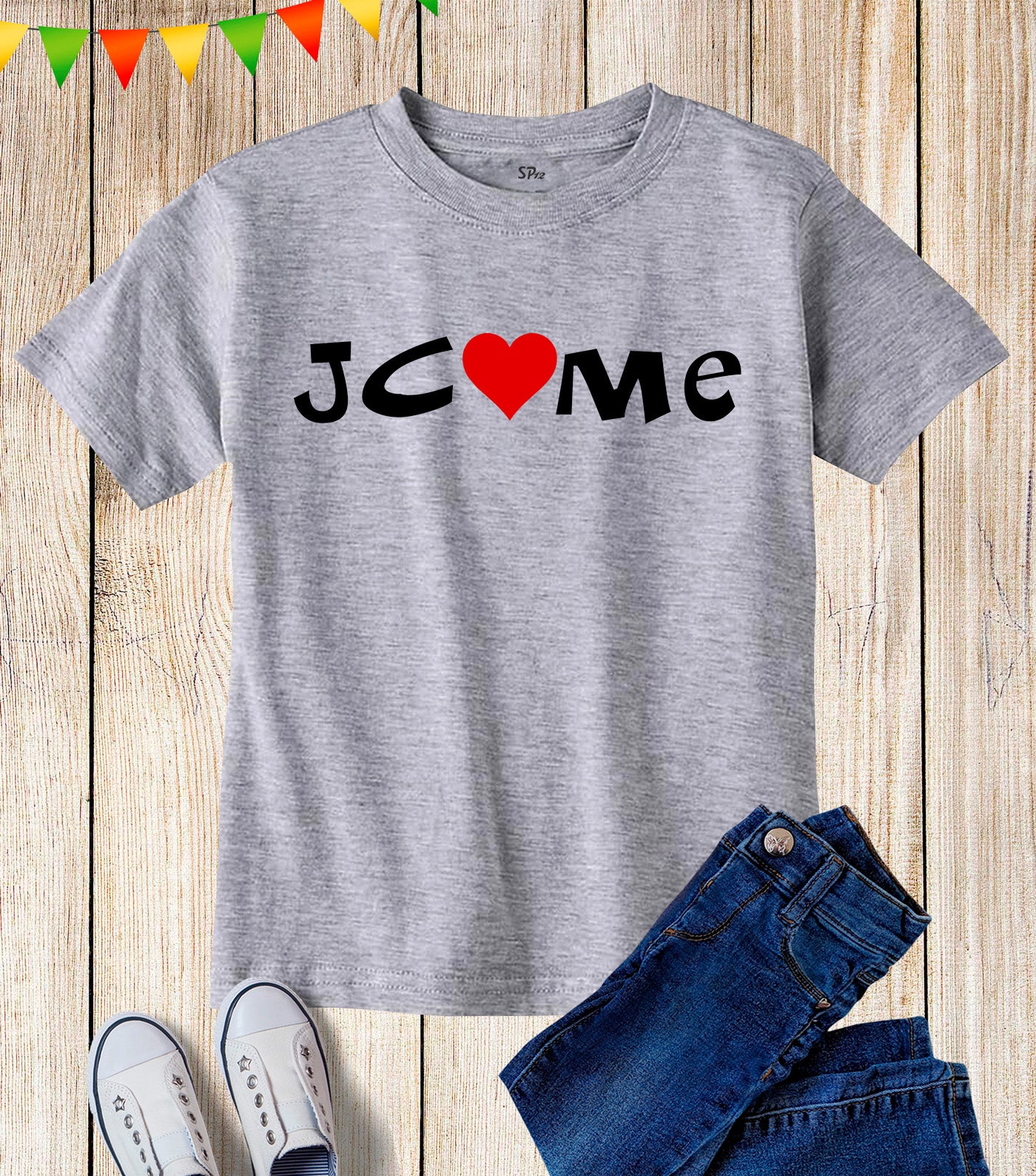 Kids JC Loves Me Jesus Christ Christian T Shirt