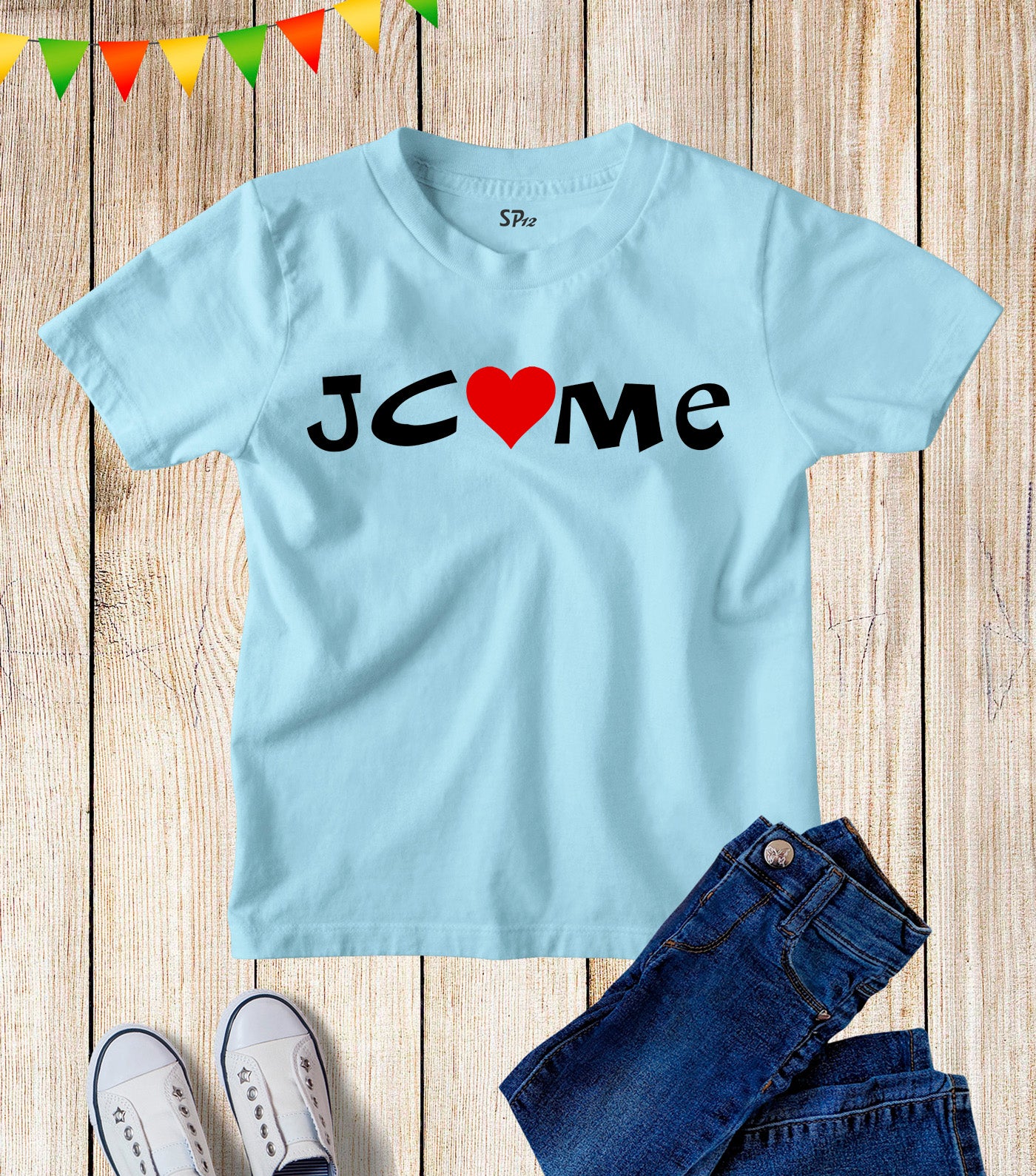 Kids JC Loves Me Jesus Christ Christian T Shirt