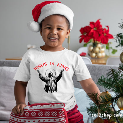 Jesus Is King Christian Church Kids Christmas Gift T Shirt