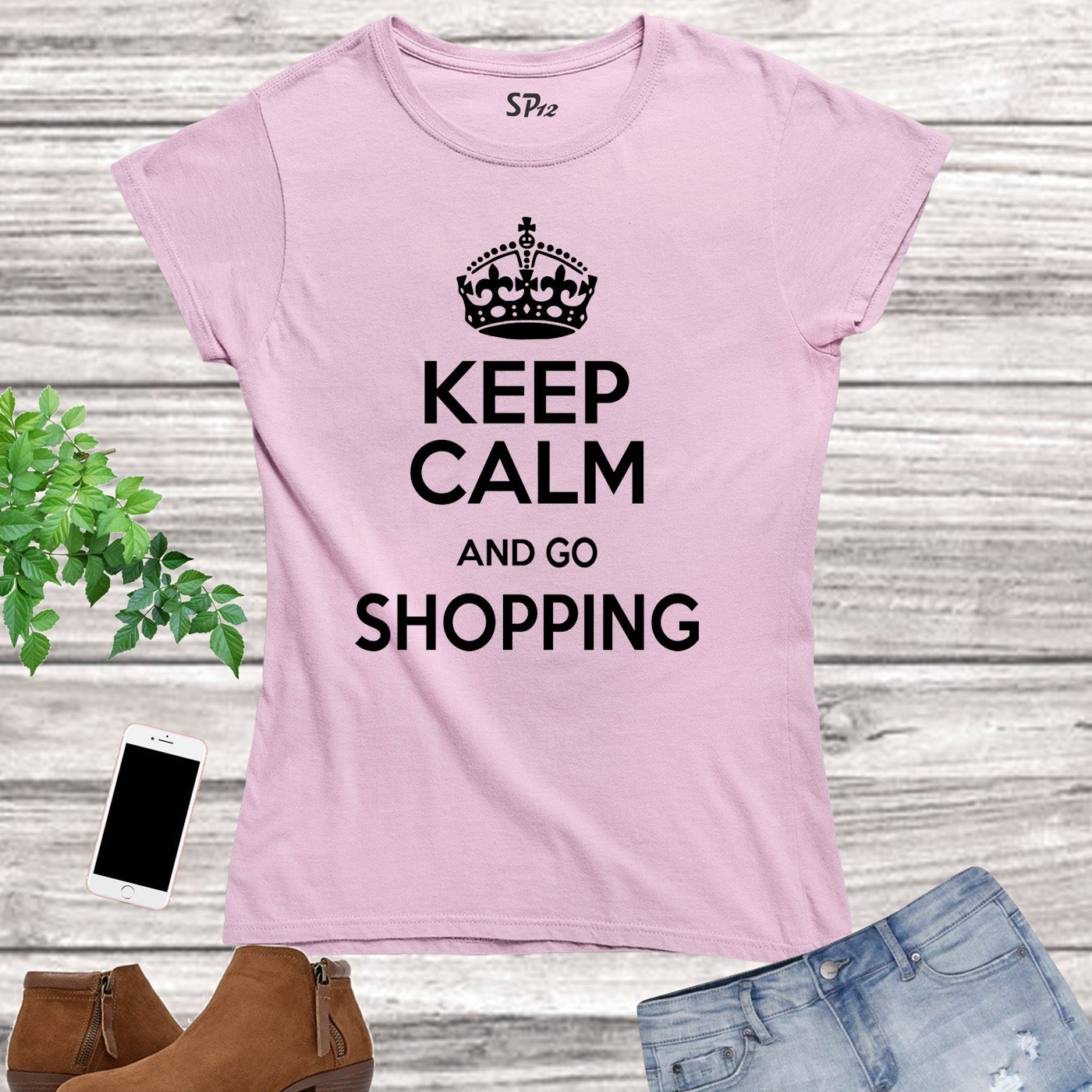 Keep Calm and Go Shopping Women T Shirt