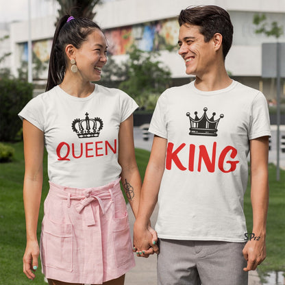 King Queen Lovely Couple T Shirt