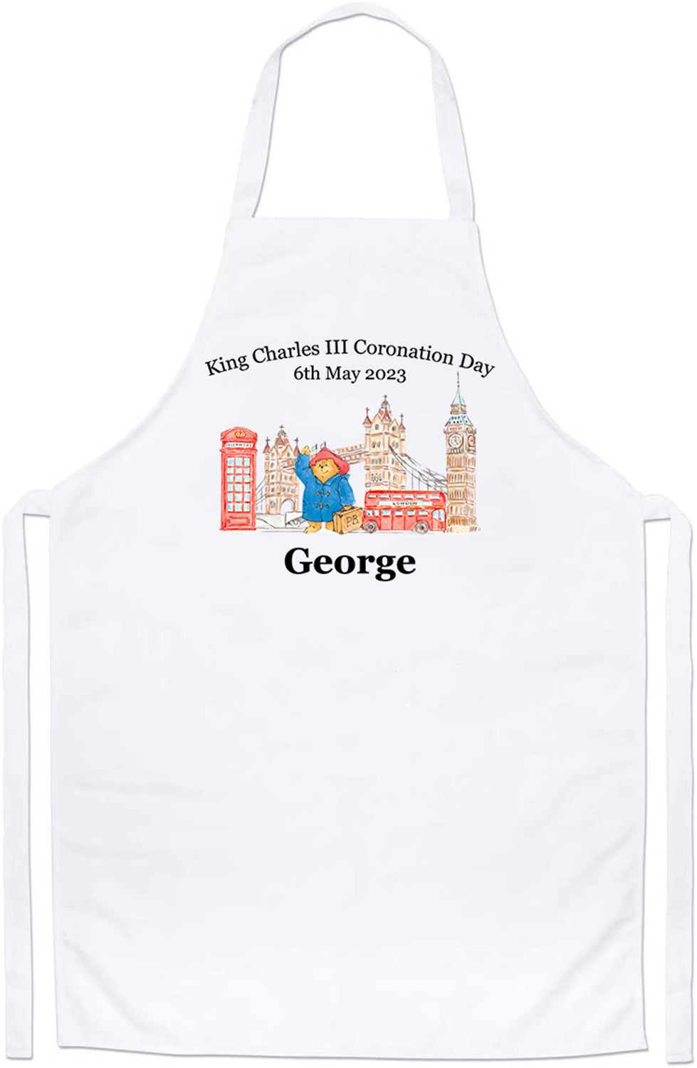 Personalised King Charles III Coronation Day 6th May 2023 Apron