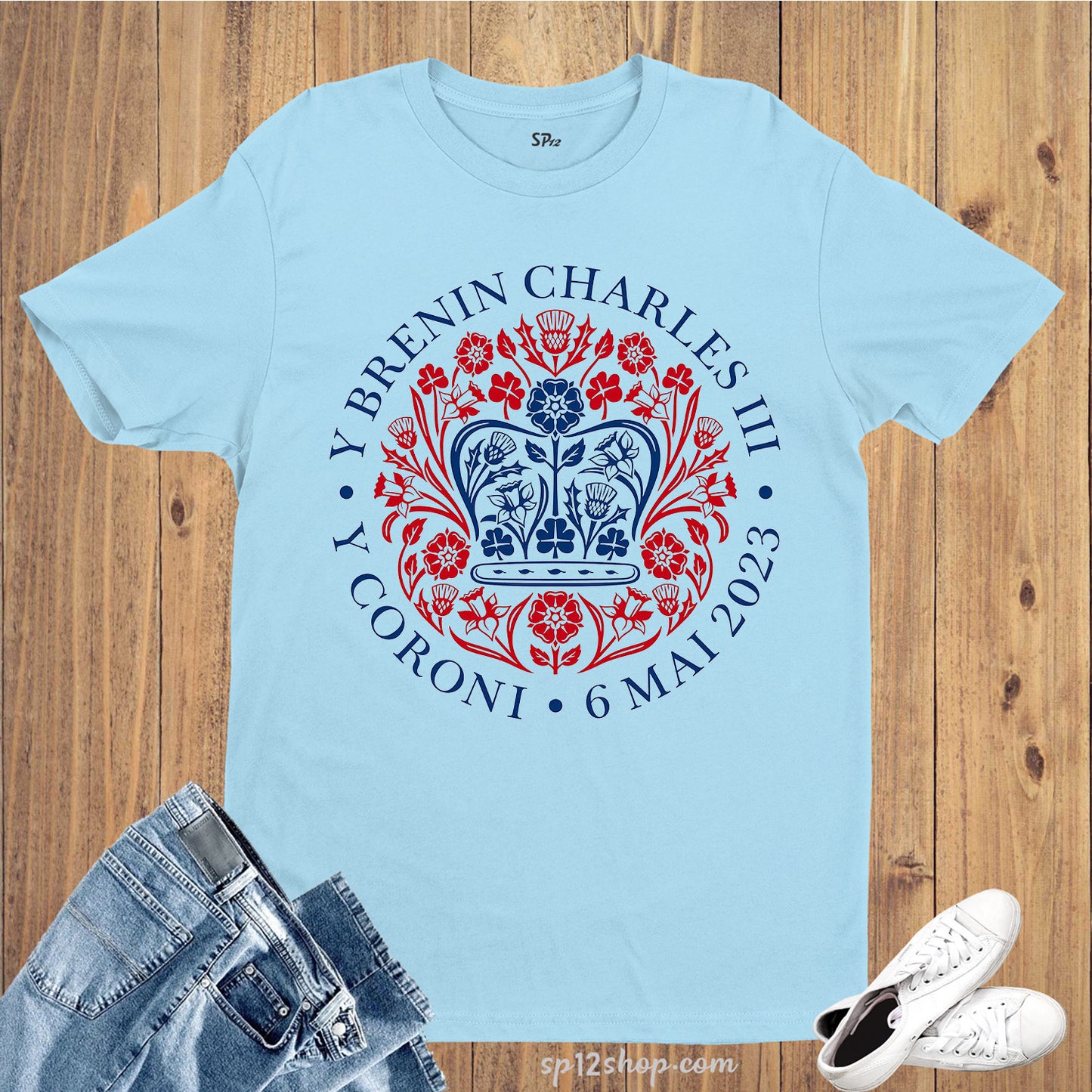 Personalized Y Brenin King Charles III Coronation Welsh Wales T-Shirt