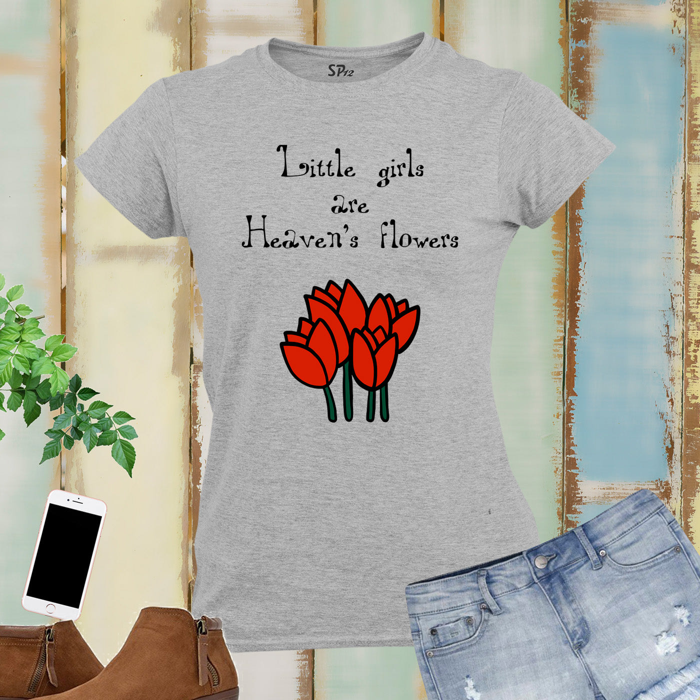 Little Flowers Girls Women T Shirt