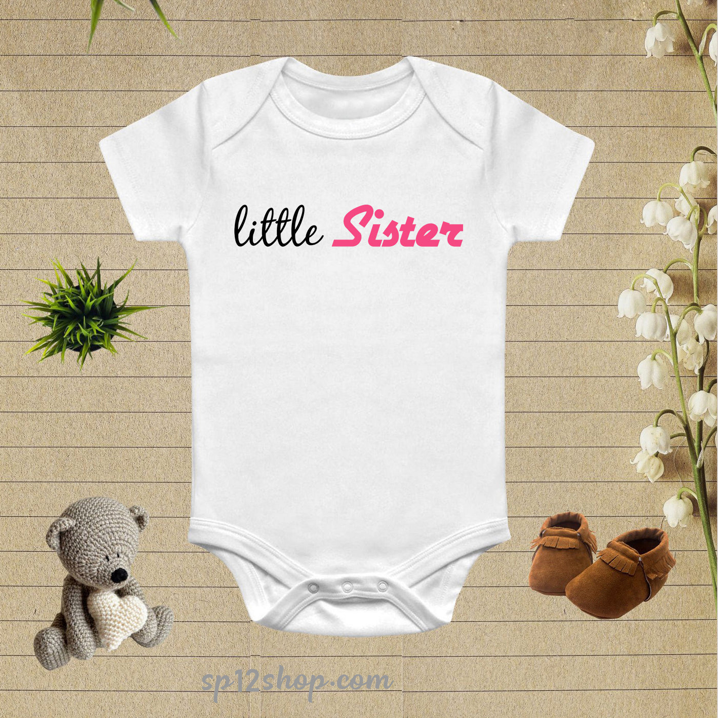 Little Sister Family Baby Bodysuit Onesie