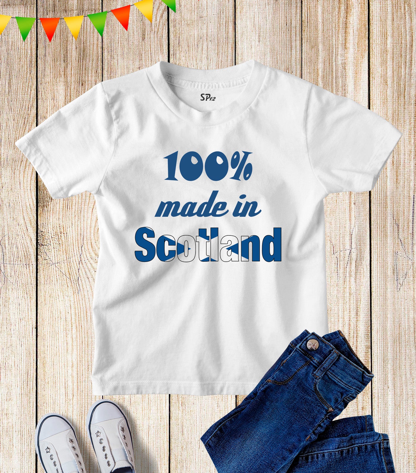 Kids Scottish Flag T Shirt Made In Scotland