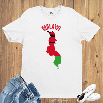 Malawi Flag T Shirt Olympics FIFA World Cup Country Flag Tee Shirt