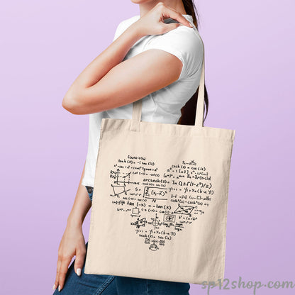 Math Teacher Canvas Custom Teacher Appreciation Thank You Tote Bag