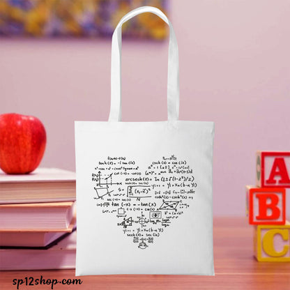 Math Teacher Canvas Custom Teacher Appreciation Thank You Tote Bag