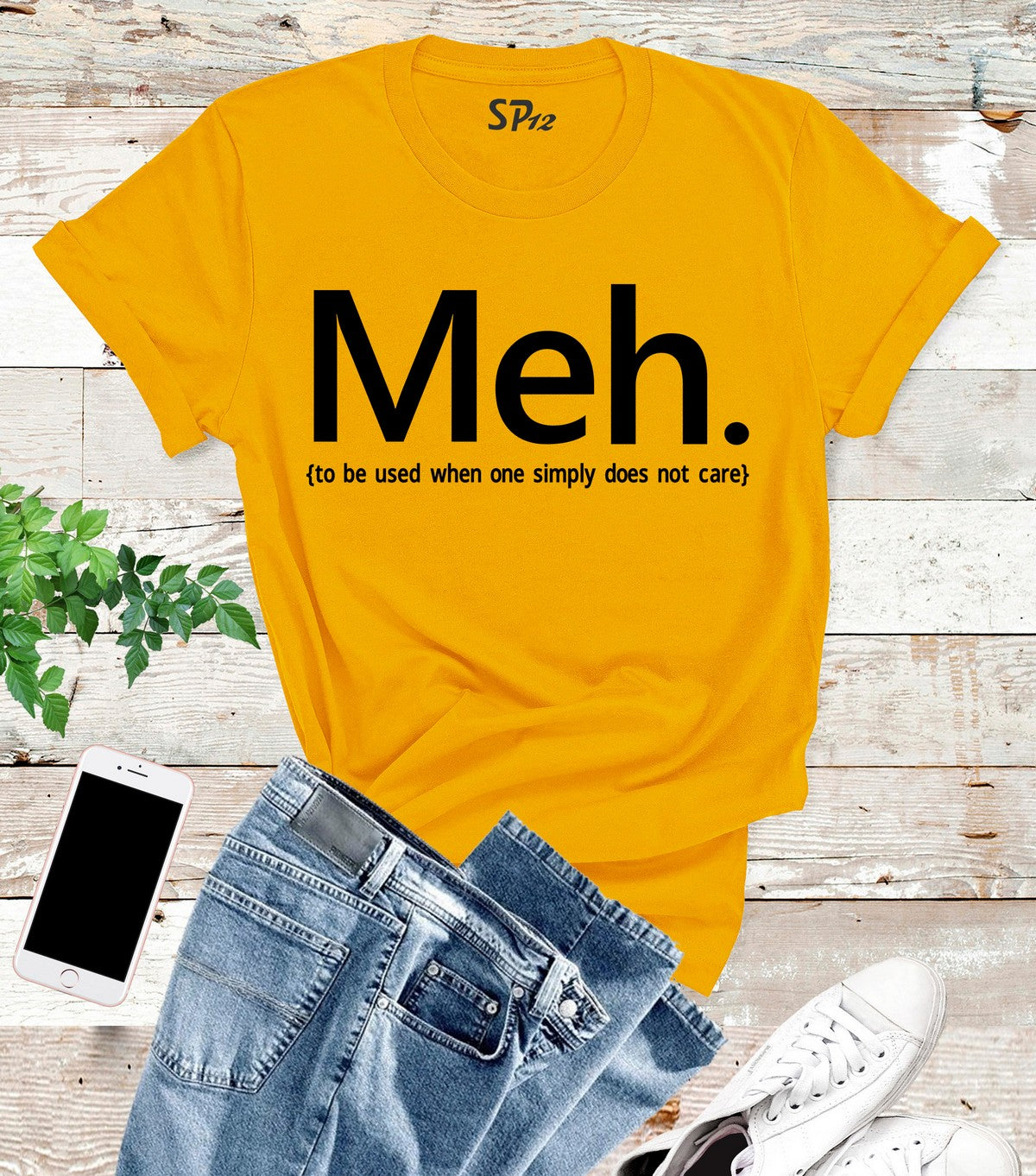 Meh Funny Slogan T Shirt