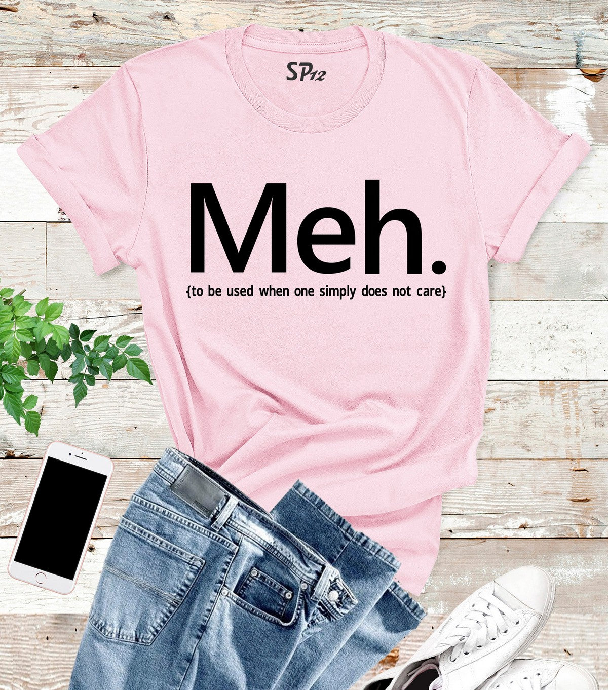 Meh Funny Slogan T Shirt