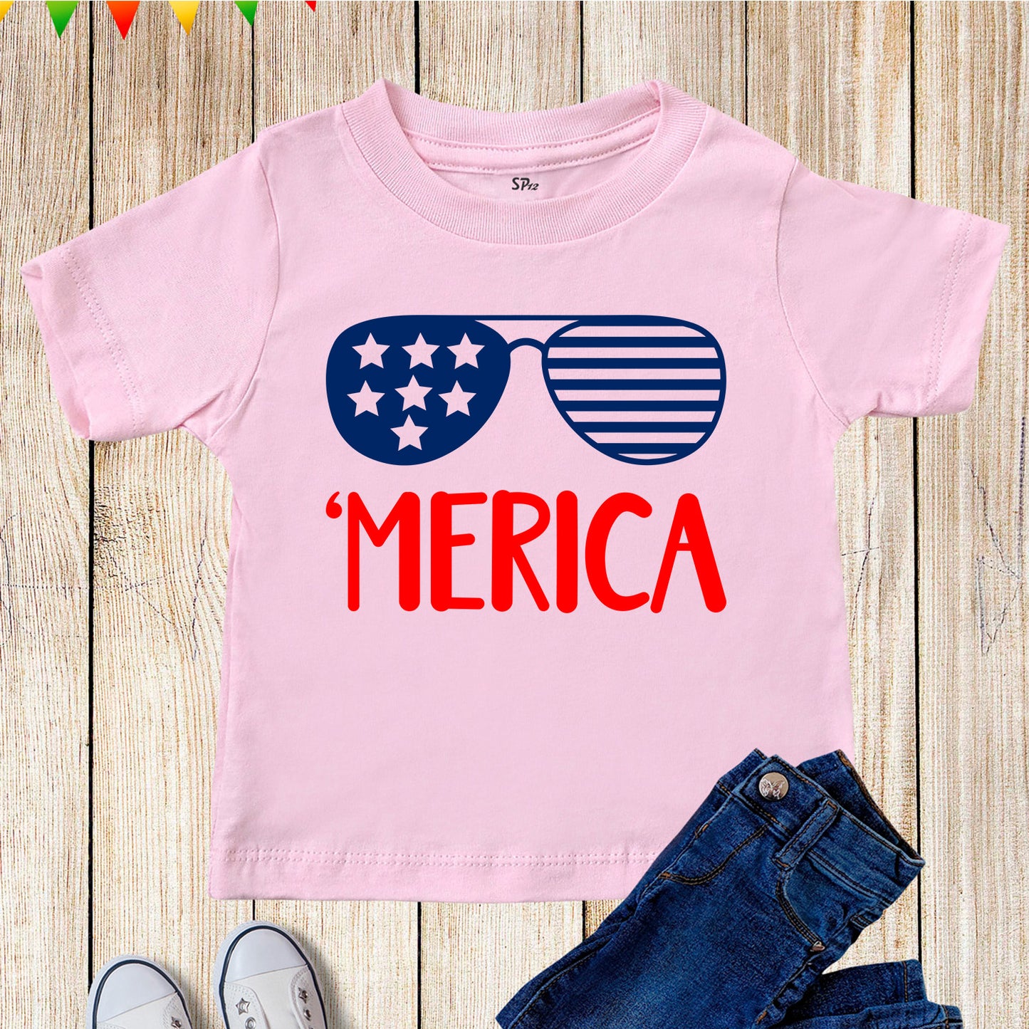 Merica Independence Day 4th of July America Sunglasses Patriotic T Shirt