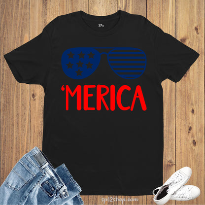 Copy of American Dude Sunglass  4th Of July Independence Day T Shirt