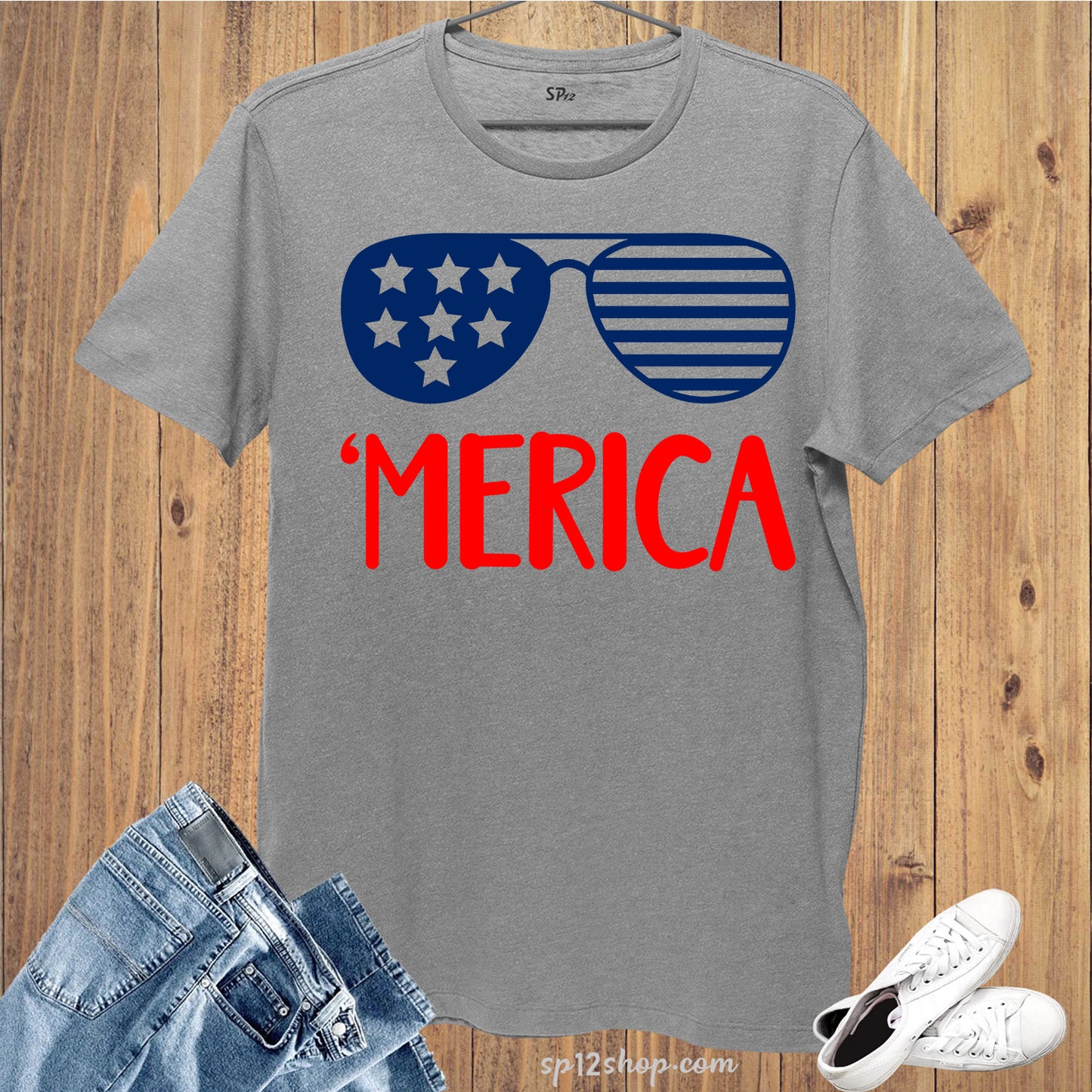 Copy of American Dude Sunglass  4th Of July Independence Day T Shirt