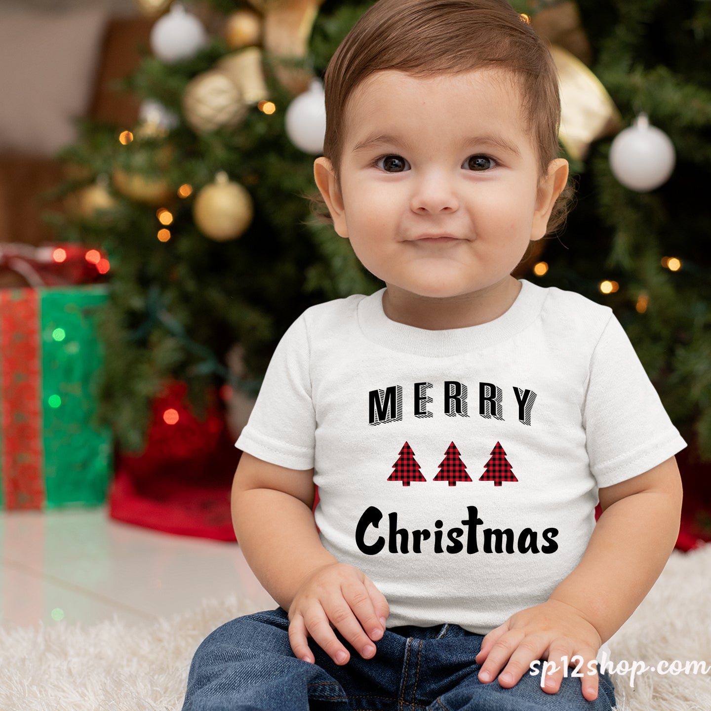 Merry christmas Family tree Friends Kids Gift tee Tshirt