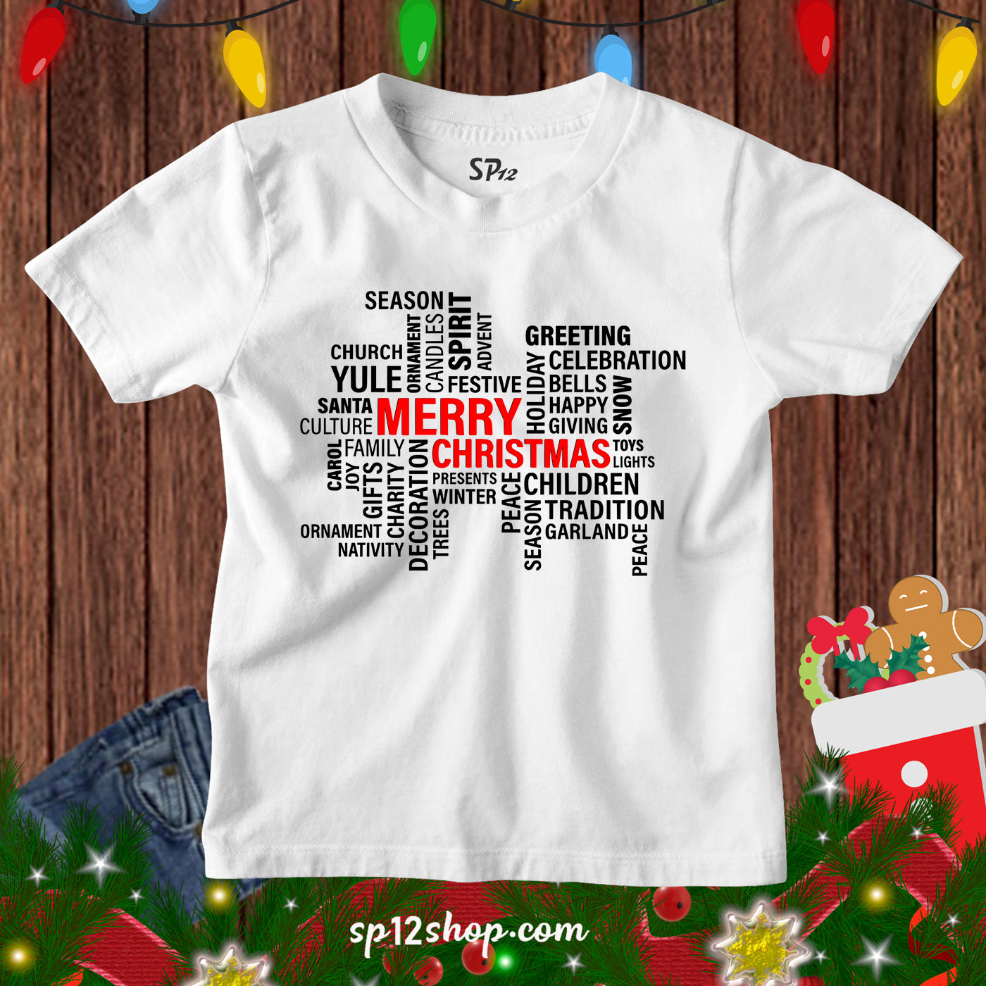 Merry Christmas  Holiday Charity Peace Kids tshirt Tee