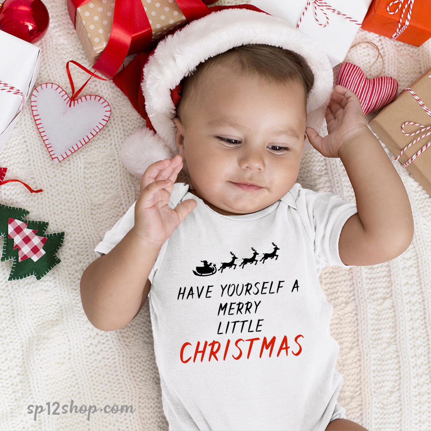 Merry Little Christmas Baby Bodysuit