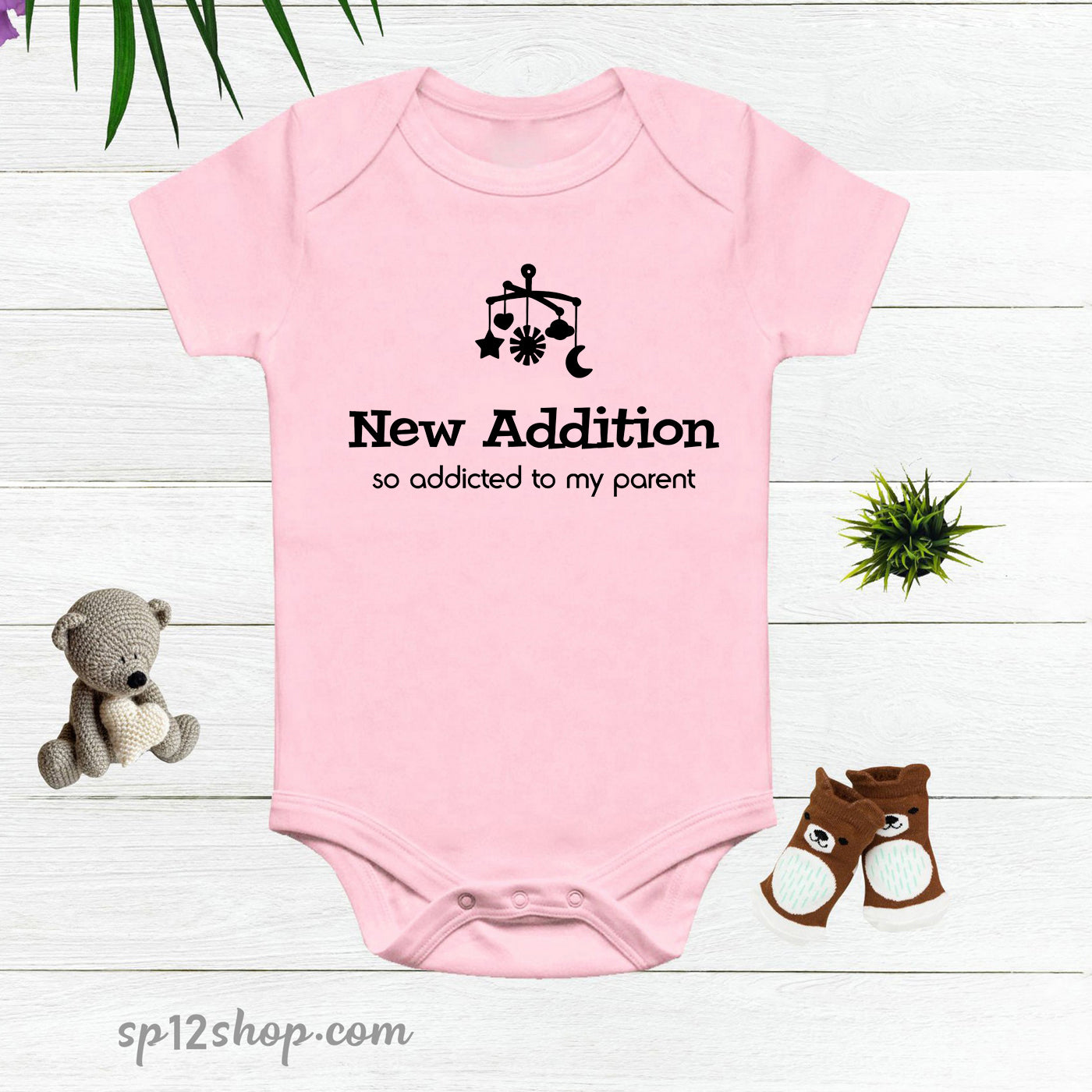 New Addition So Addicted To My parent Baby Bodysuit Onesie