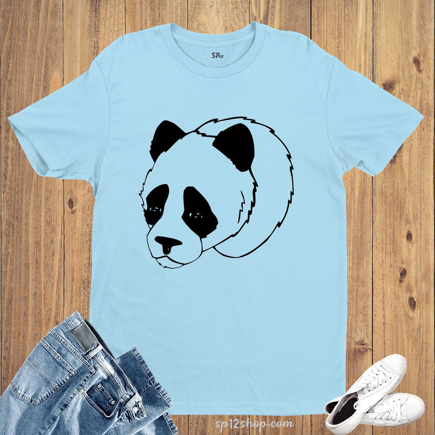 Panda Face Funny Animal T Shirt