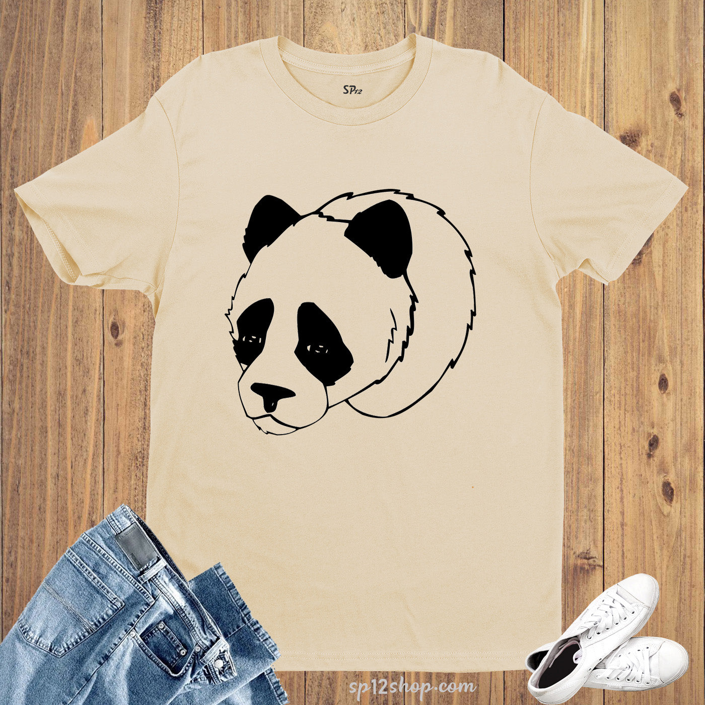 Panda Face Funny Animal T Shirt