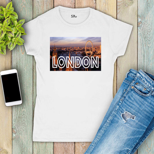 Patriot British Flag T Shirt Big Ben London Eye City