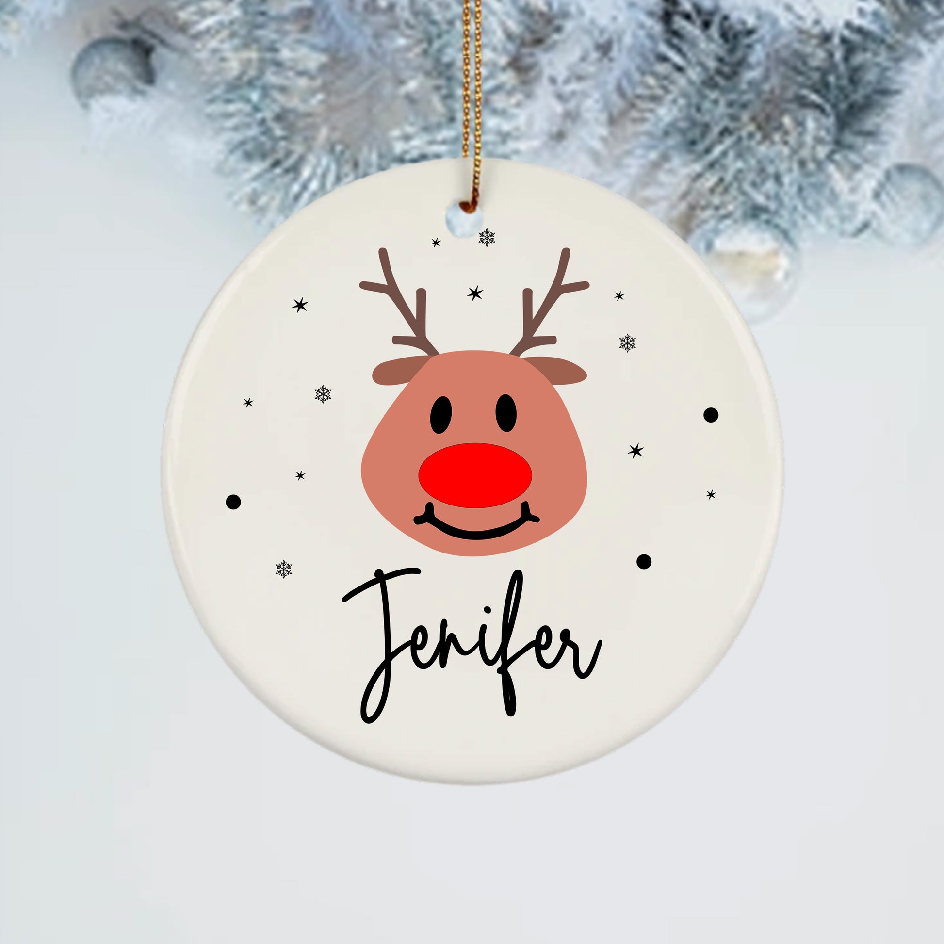 Personalised Christmas Reindeer Ornament