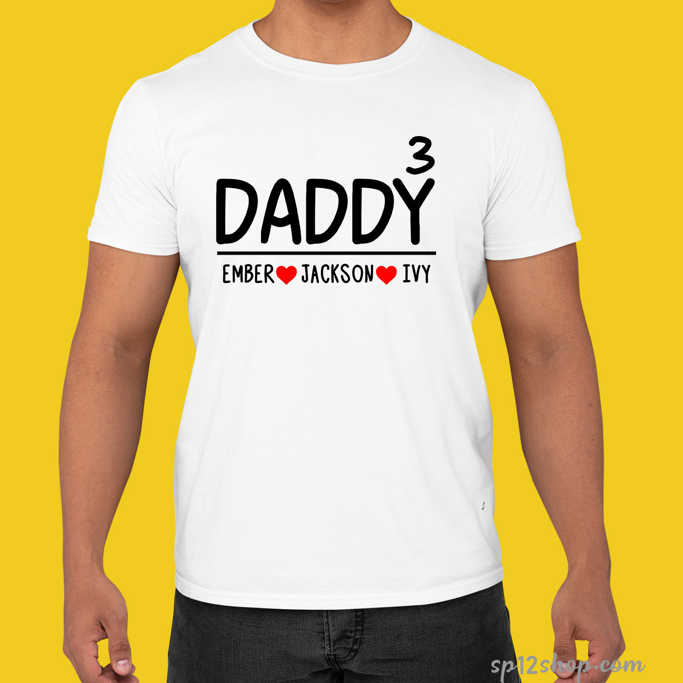 Personalised Daddy T Shirt Fathers Day Custom Papa Shirts