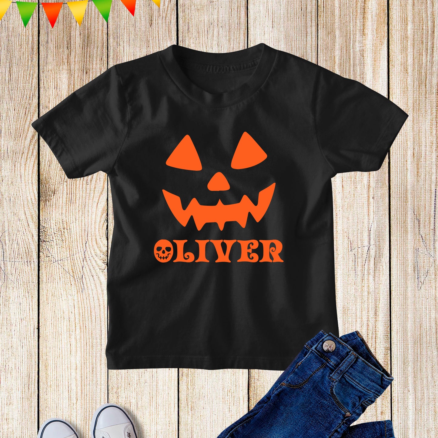 Personalised Halloween Shirts for Kids 2022 October Fall Season School Nativity Costume Pumpkins Children T Shirts