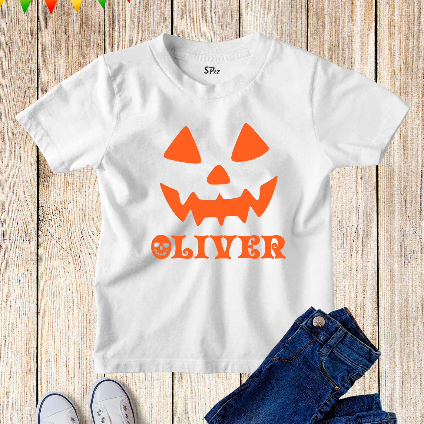 Personalised Halloween Shirts for Kids 2022 October Fall Season School Nativity Costume Pumpkins Children T Shirts