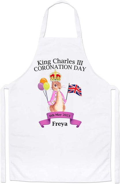 Coronation T Shirt King Charles III Day 6th May 2023 Apron