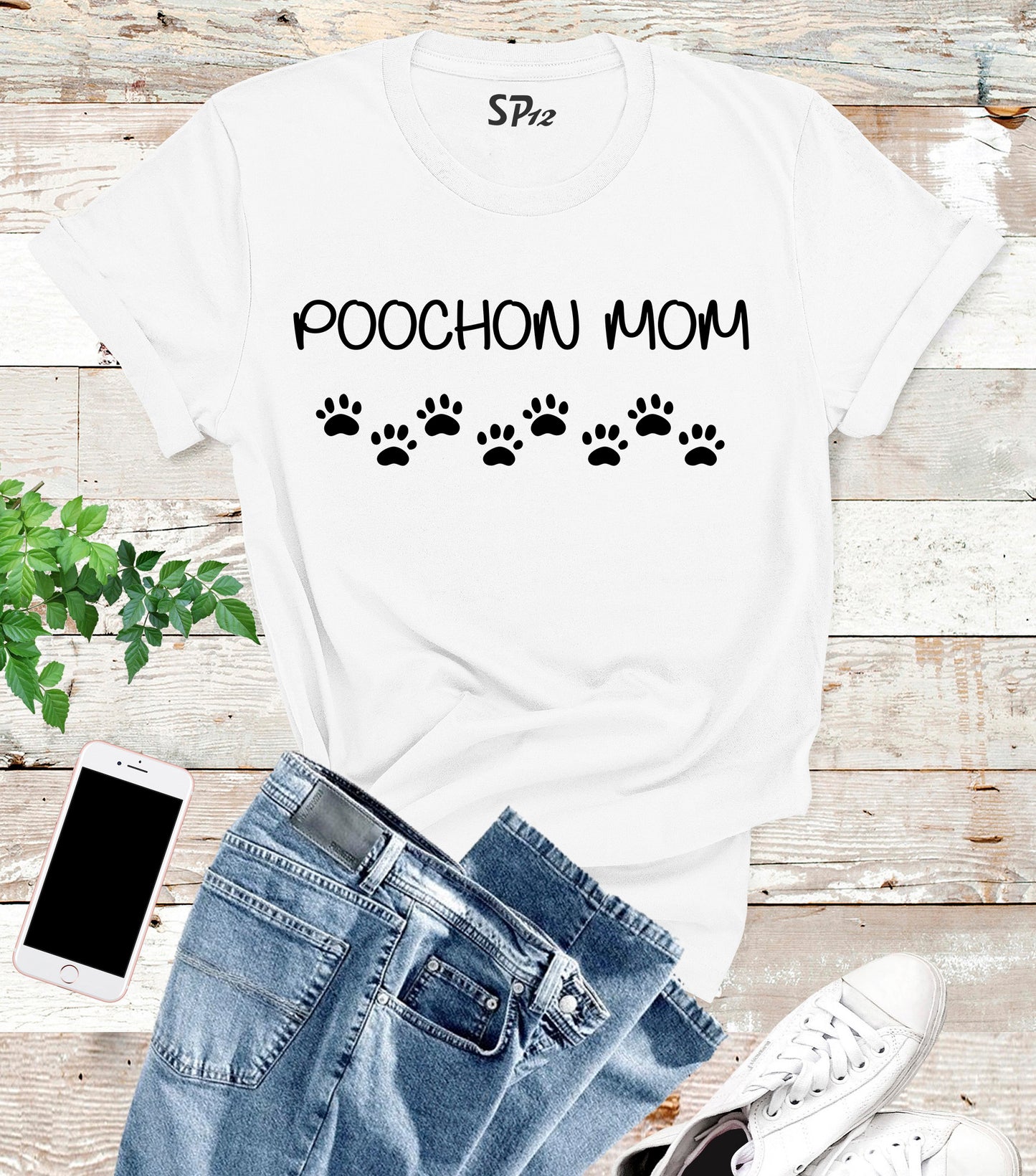 Poochon Mom T Shirt