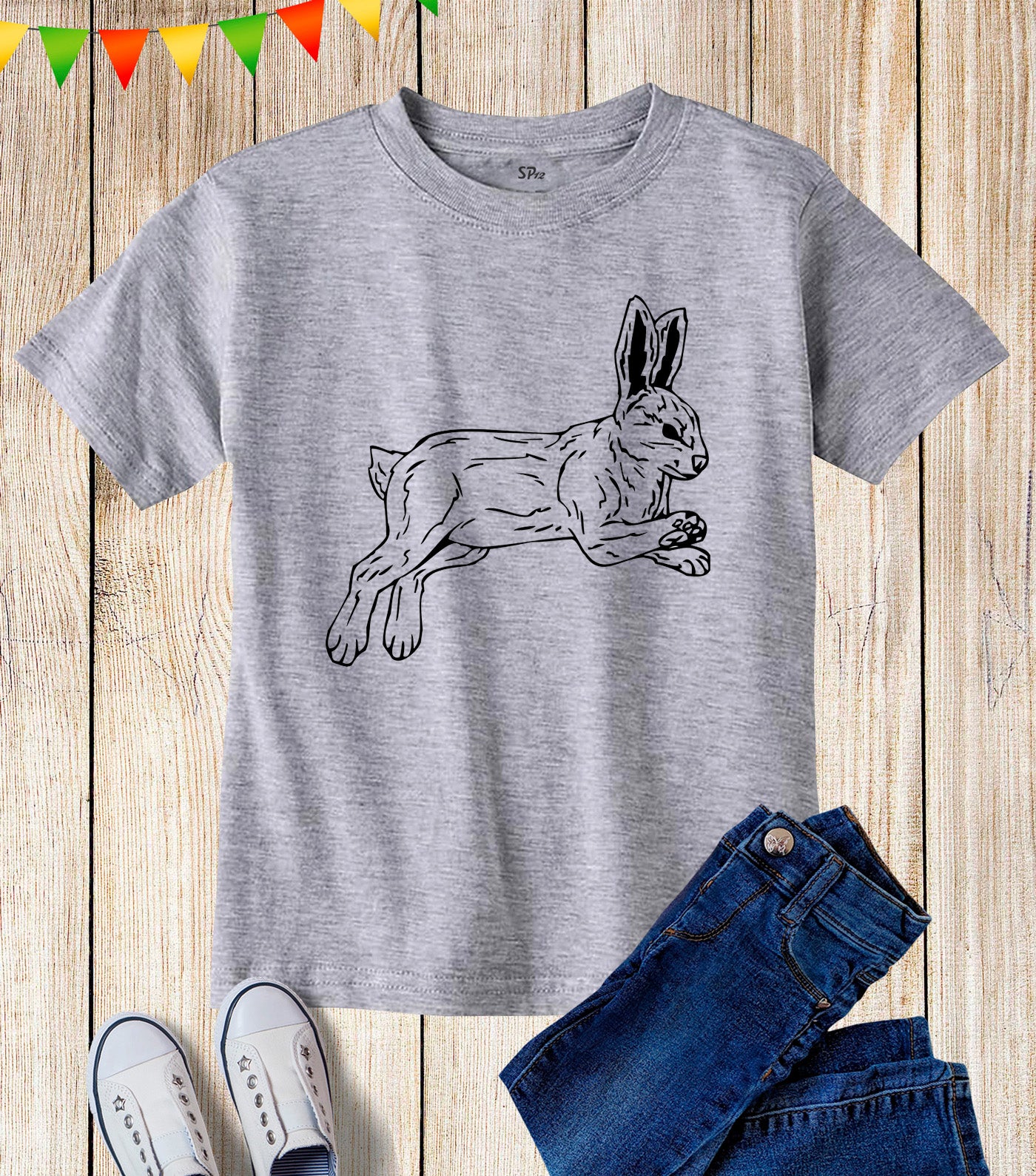 Kids Rabbit Hare Wildlife Animal Graphic T Shirt